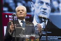 Il Presidente della Repubblica Sergio Mattarella alla cerimonia in ricordo del Sen. Benigno Zaccagnini, in occasione del 30° anniversario della scomparsa.
