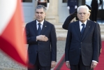Il Presidente Sergio Mattarella con il Presidente del Turkmenistan, Gurbanguly Berdimuhamedov, in visita ufficiale