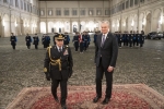 Il Consigliere militare Gen Roberto Corsini accoglie il Presidente della Repubblica di Lituania, Gitanas Nausėda 
