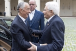Il Presidente Sergio Mattarella accoglie Marcelo Nuno Duarte Rebelo De Sousa, Presidente della Repubblica Portoghese, in visita di Stato