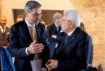 Il Presidente Mattarella con il Presidente della Provincia Autonoma di Bolzano, Arno Kompatscher, in occasione della celebrazione dei 100 anni del Trattato di Saint - Germain e il 50° anniversario del "pacchetto per l'Alto Adige