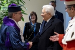 Il Presidente della Repubblica Sergio Mattarella  con Enrico Giovannini, relatore alla  cerimonia di inaugurazione dell’anno accademico 2019-2020 dell’Università degli Studi di Parma