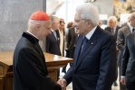Il Presidente della Repubblica Sergio Mattarella con S.E. il Cardinale Angelo Bagnasco, Arcivescovo di Genova, in occasione del 34* congresso dell’ANM
