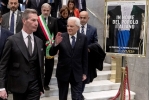 Il Presidente della Repubblica Sergio Mattarella con Luca Poniz, Presidente dell’Associazione Nazionale Magistrati, in occasione del 34* congresso dell’ANM