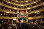Il Presidente della Repubblica Sergio Mattarella e la Sig.ra Laura in occasione della Tosca,prima della stagione d’opera e balletto 2019-2020 del Teatro alla Scala di Milano.
