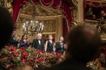 Il Presidente della Repubblica Sergio Mattarella e la Sig.ra Laura in occasione della Tosca