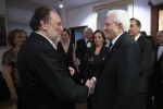 Il Presidente della Repubblica Sergio Mattarella con il regista David Livermore,in occasione della Tosca
