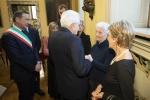Il Presidente della Repubblica Sergio Mattarella a Palazzo Marino con i familiari delle vittime di Piazza Fontana