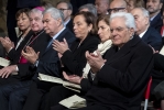 Il Presidente della Repubblica Sergio Mattarella ad Assisi alla cerimonia di consegna della Lampada della Pace 