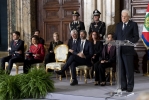 Il Presidente Sergio Mattarella in occasione della cerimonia per lo scambio degli auguri di fine anno con i rappresentanti delle istituzioni, delle forze politiche e della società civile