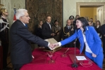 Il Presidente Sergio Mattarella con il Ministro dell’Istruzione On. Lucia Azzolina, in occasione della cerimonia di Giuramento