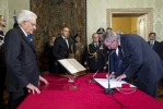 Il Presidente Sergio Mattarella nel corso della cerimonia di Giuramento del Ministro dell’Università e della Ricerca, Prof. Gaetano Manfredi