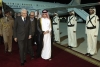 Il Presidente della Repubblica Sergio Mattarella  al suo arrivo all’aeroporto di Doha, in occasione della visita nello Stato del Qatar