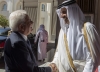 Il Presidente della Repubblica Sergio Mattarella accolto da Sua Altezza l'Emiro dello Stato del Qatar Tamim bin Hamad Al-Thani, in occasione della Visita di Stato