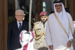 Il Presidente della Repubblica Sergio Mattarella con Sua Altezza l’Emiro dello Stato del Qatar, Tamim bin Hamad Al-Thani in occasione della visita nello Stato del Qatar 