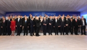La foto di gruppo in occasione del Pranzo offerto dal Presidente dello Stato di Israele in occasione del 75 anniversario della liberazione di Auschwitz -Birkenau 