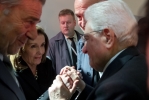 Il Presidente della Repubblica Sergio Mattarella  con Nancy Pelosi, in occasione della cerimonia del 75° Anniversario della Liberazione di Auschwitz-Birkenau