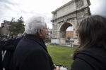 Il Presidente della Repubblica Sergio Mattarella a Benevento all’Arco di Traiano.
