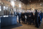 Il Presidente Sergio Mattarella nel corso della visita al Palazzo della Ragione