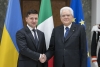 Il Presidente Sergio Mattarella con il Presidente di Ucraina, S.E. il Signor Volodymyr Oleksandrovych Zelenskyy.

