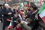 Il Presidente Sergio Mattarella a Teramo riceve il saluto della cittadinanza  
