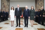 Il Presidente Sergio Mattarella e la Signora Laura con il Presidente della Repubblica dell’Azerbaigian, S.E. il Signor Ilham Aliyev e consorte, in visita di Stato
