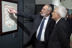 Il Presidente Sergio Mattarella con Riccardo Shmuel Di Segni, Rabbino Capo della Comunità Ebraica di Roma visita il Museo ebraico
