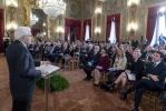 Il Presidente Sergio Mattarella nel corso dell'incontro per il 30° anniversario della Fondazione Telethon, in occasione della Giornata Mondiale delle malattie rare