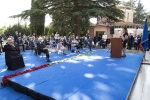 Il Presidente della Repubblica Sergio Mattarella in occasione della cerimonia di commemorazione del Sindaco del Comune di Rocca di Papa, Dott. Emanuele Crestini.
