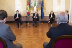 Il Presidente della Repubblica Sergio Mattarella nel corso dell'incontro con i rappresentanti delle associazioni degli esuli
