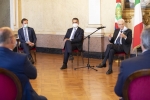 Il Presidente della Repubblica Sergio Mattarella nel corso dell'incontro con i rappresentanti delle associazioni degli esuli
