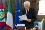 Il Presidente Sergio Mattarella al termine del videomessaggio agli italiani all’estero