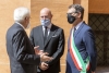 Il Presidente della Repubblica Sergio Mattarella con il Presidente della Regione Emilia-Romagna Stefano Bonaccini e il Sindaco Virginio Merola