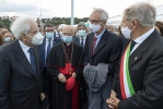 Il Presidente della Repubblica Sergio Mattarella con Renzo Piano, in occasione della cerimonia di inaugurazione del nuovo viadotto sul Polcevera