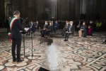 Il Presidente della Repubblica Sergio Mattarella al Duomo di Milano,in occasione della Messa da Requiem di Giuseppe Verdi,in memoria delle vittime del Covid-19 
