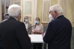 Il Presidente Sergio Mattarella e il Presidente della Repubblica Federale di Germania Frank-Walter Steinmeier incontrano personale medico, paramedico e volontario e i pazienti italiani ricoverati in strutture sanitarie tedesche 
