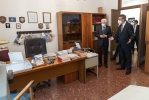  Il Presidente della Repubblica Sergio Mattarella  nello studio del Giudice Giovanni Falcone