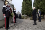 Il Presidente della Repubblica Sergio Mattarella al cimitero di Castegnato, depone una corona sulla stele dedicata alle vittime del COVID-19
