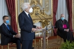 Il Presidente Sergio Mattarella in occasione della cerimonia per lo scambio degli auguri di fine anno con il Corpo Diplomatico