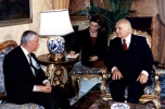 Il Presidente Scàlfaro con il Presidente Libanese Elias Hraoui. 6 novembre 1993