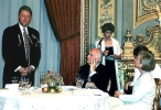Il Presidente Sc&agrave;lfaro con il Presidente  USA Clinton in visita  in Italia. 3 giugno 1994