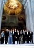Il Presidente Scàlfaro con la delegazione dei paesi   del vertice  G7 di Napoli. 8 luglio 1994