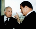 Il Presidente  Scàlfaro con il Presidente d'Egitto Hosni Mubarak. 22 novembre 1994