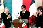 Il Presidente Scàlfaro con il Presidente degli Stati Uniti Messicani Zedillo. Città del Messico 28 marzo 1996