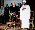Il Presidente Scàlfaro con Sua Santità Abune Paulos Patriarca della Chiesa Ortodossa di Etiopia. Addis Abeba, 25 novembre 1997