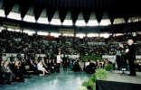 Il Presidente Scàlfaro alla cerimonia dell'incontro Nazionale Adulti dell'Azione Cattolica. 5 settembre 1998