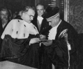 Il Presidente della Repubblica Luigi Einaudi, in visita all'Università di Torino
