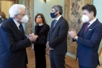 Il Presidente Sergio Mattarella con il Presidente Giuseppe Conte, in occasione della celebrazione del “Giorno della Memoria”