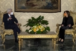 Il Presidente della Repubblica Sergio Mattarella con il Presidente del Senato Maria Elisabetta Alberti Casellati in occasione delle consultazioni
