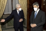 Il Presidente della Repubblica Sergio Mattarella con il Presidente della Camera dei Deputati Roberto Fico, in occasione delle consultazioni
